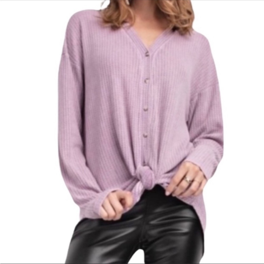 EASEL button down thermal tunic top S
